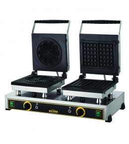 WAFFLE MAKİNASI ÇİFTLİ ÇİÇEK+KARE